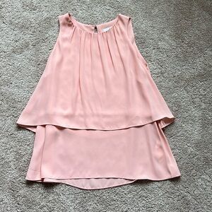 H by Halston, peach layered tank top